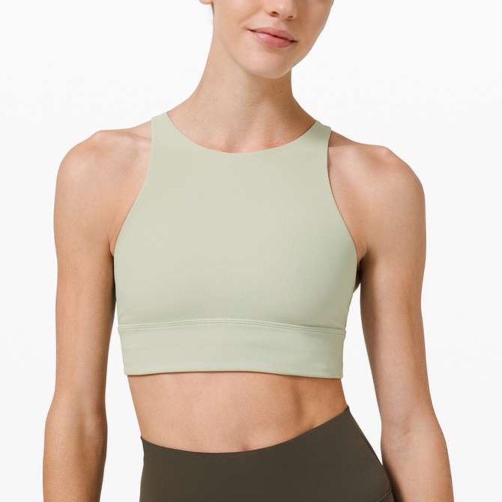 lululemon athletica High-Neck Sports Bra in Light Sage